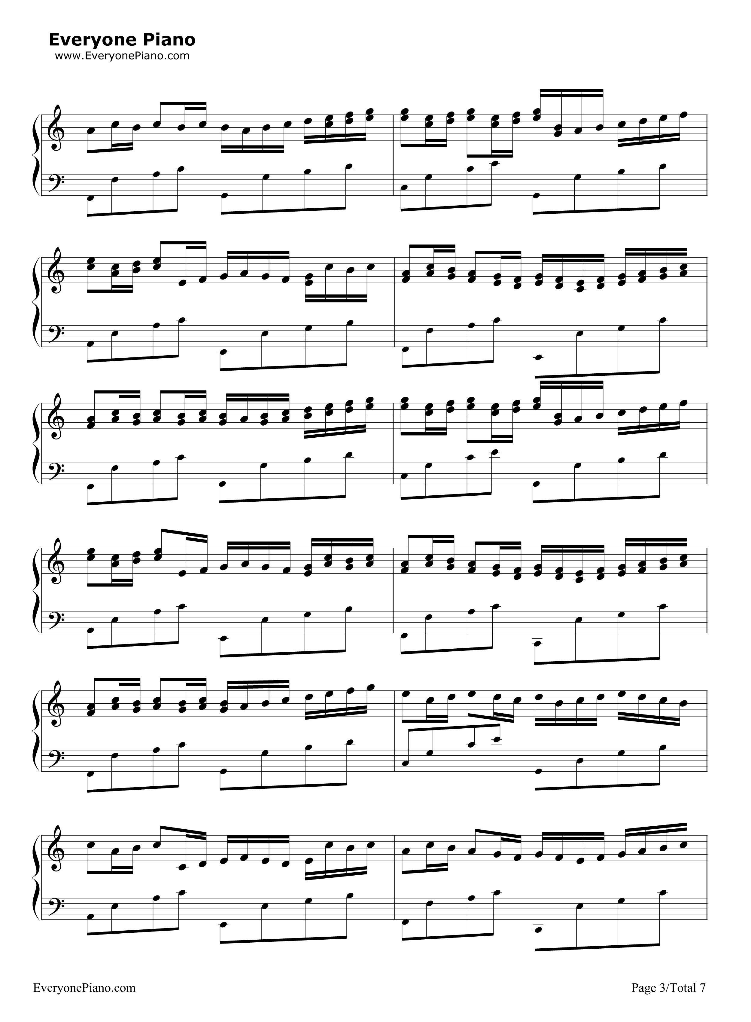 帕赫贝尔的卡农变奏曲钢琴谱_乔治·温斯顿