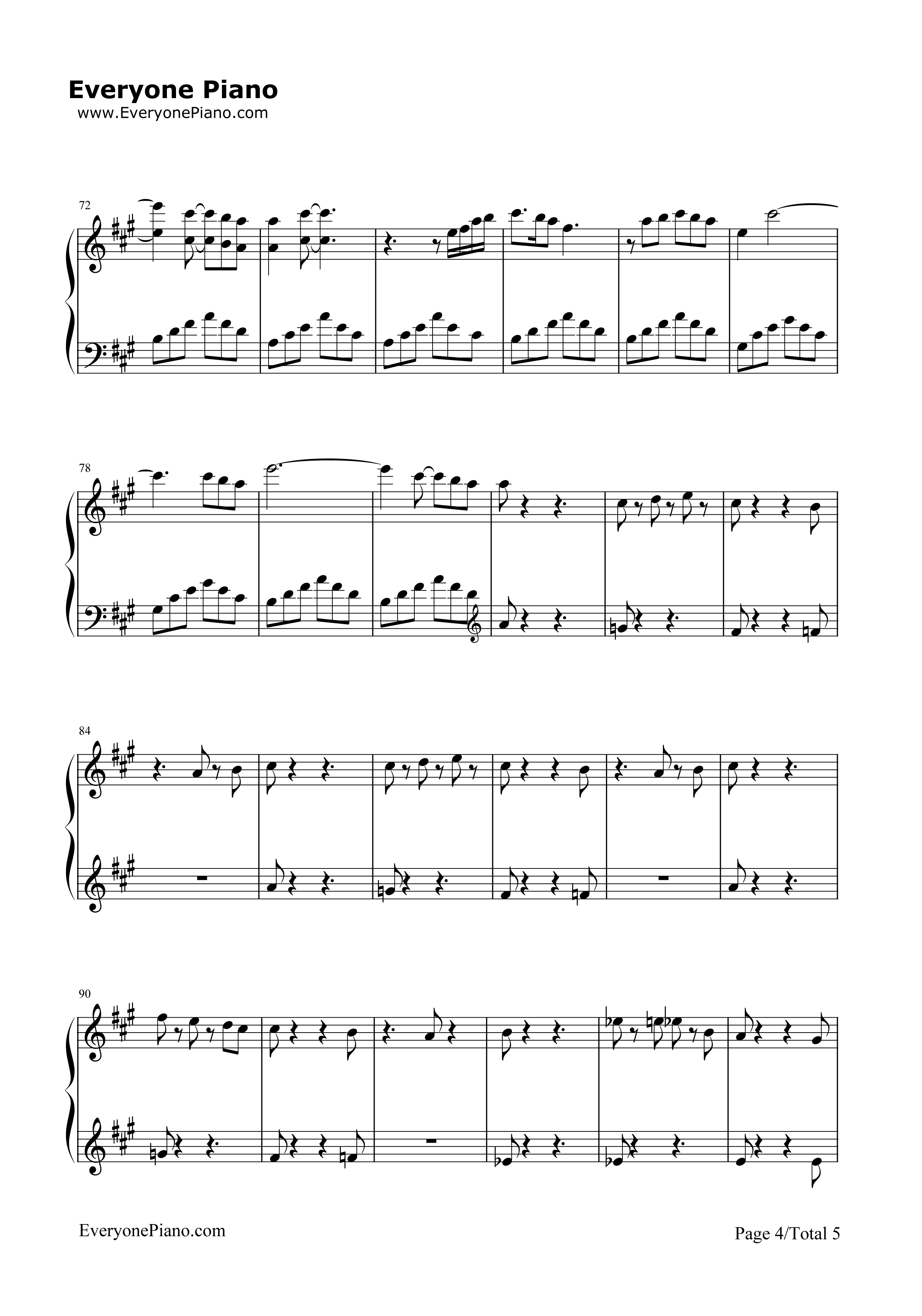 Moonlight钢琴谱_Ariana_Grande