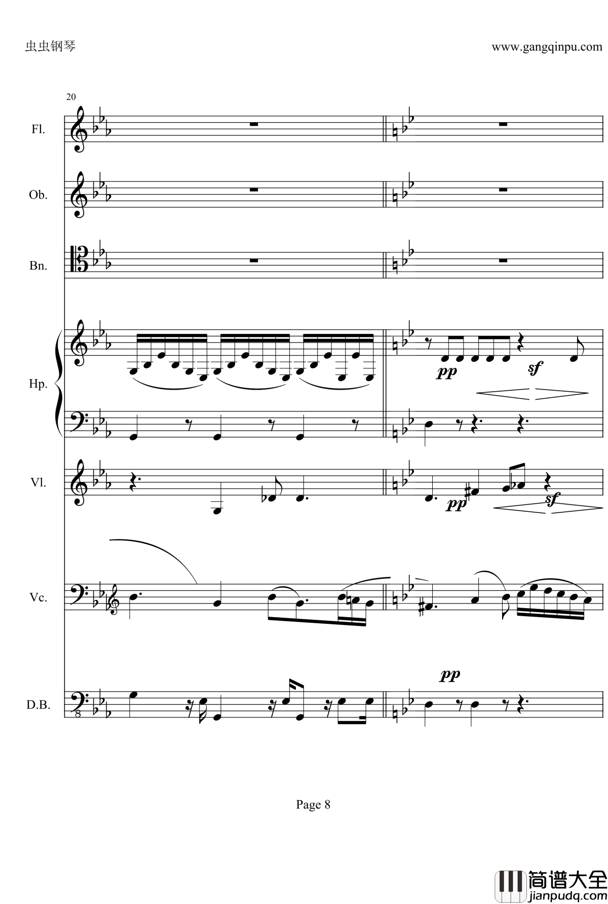 奏鸣曲之交响钢琴谱_第25首_Ⅱ_贝多芬_beethoven
