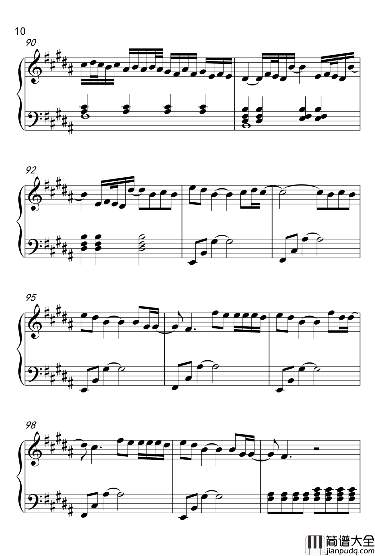 November_Rain_钢琴谱_枪炮玫瑰乐队