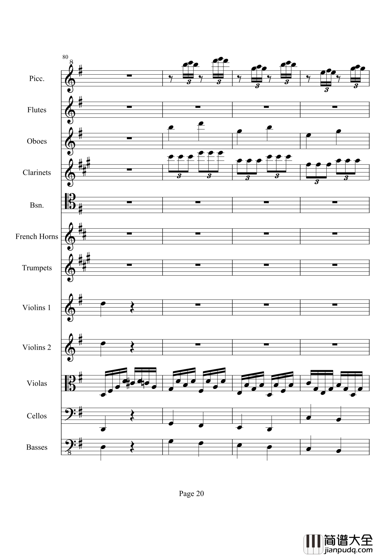 奏鸣曲之交响钢琴谱_第25首_Ⅲ_贝多芬_beethoven
