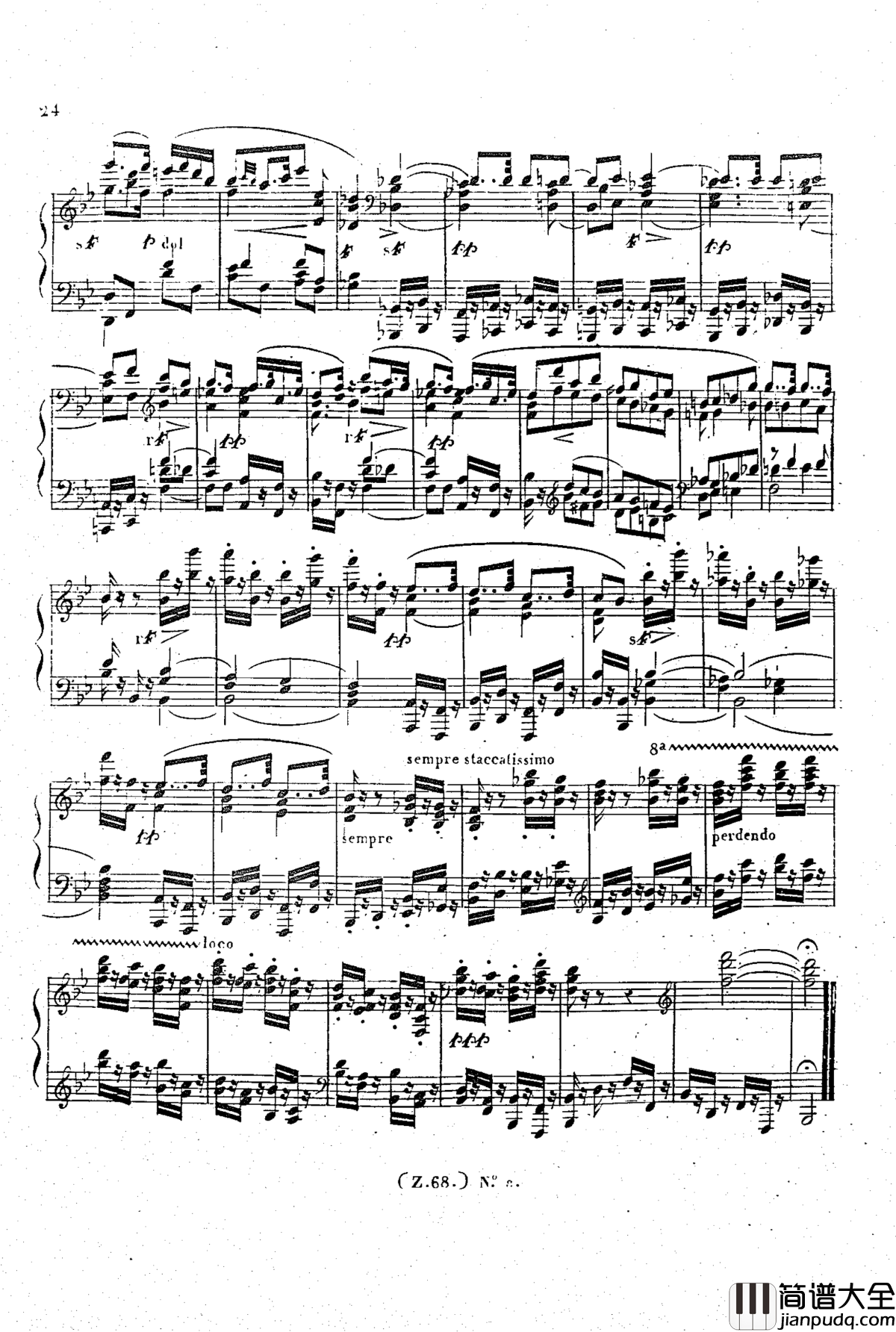 _d小调第六钢琴奏鸣曲_Op.124钢琴谱_车尔尼_Czerny