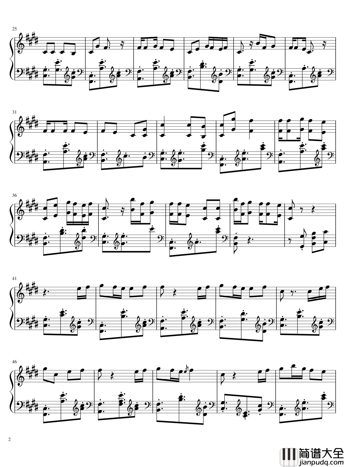 Shape_of_You钢琴谱_艾德希兰