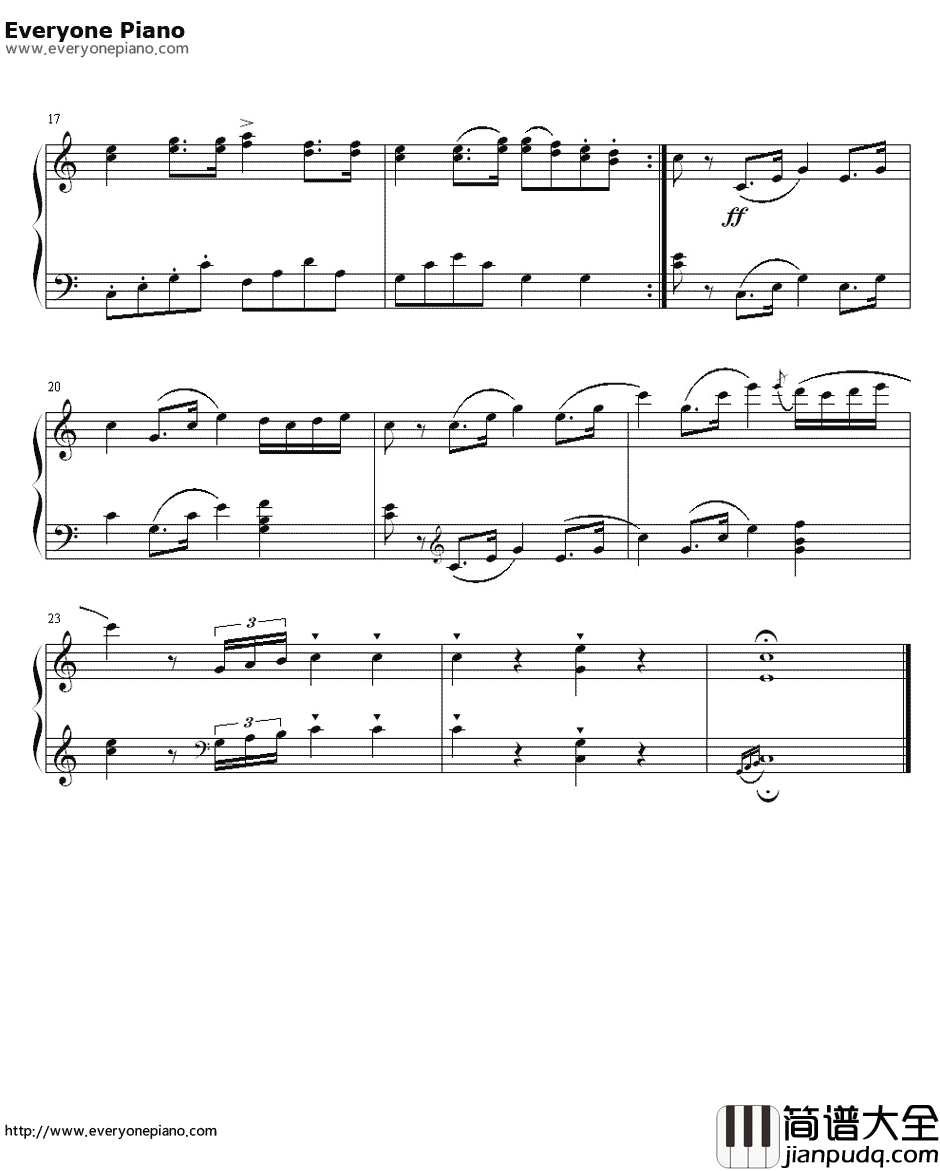 咏叹调钢琴谱_莫扎特Mozart