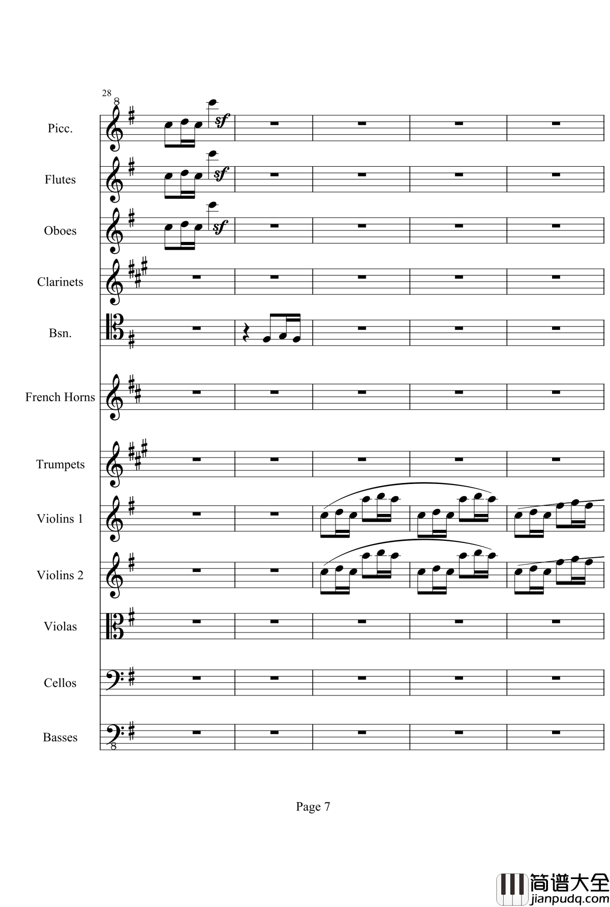奏鸣曲之交响钢琴谱_第25首_Ⅲ_贝多芬_beethoven