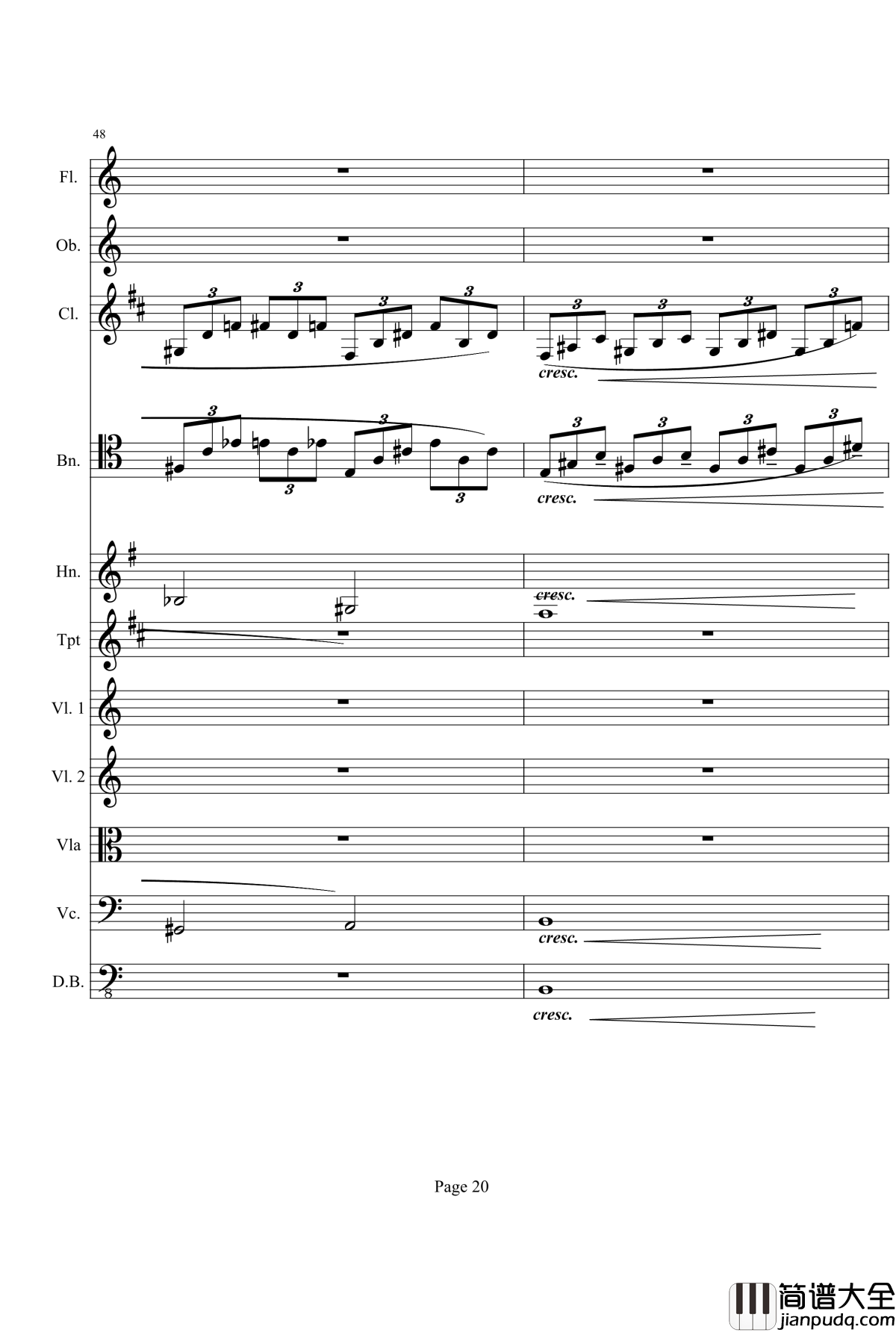 奏鸣曲之交响钢琴谱_第21首_Ⅰ_贝多芬_beethoven