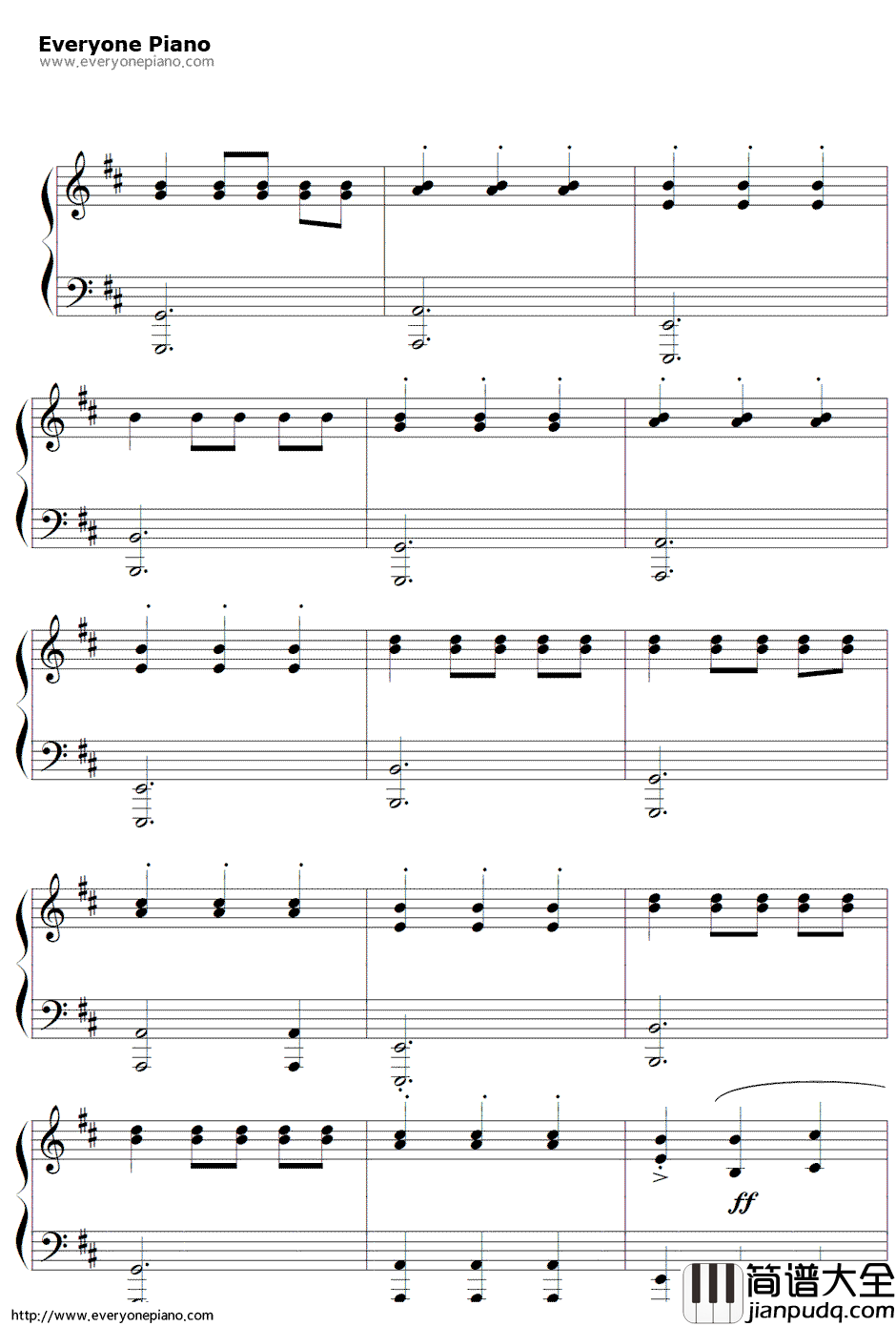 上古卷轴5：天际主题曲钢琴谱_Jeremy_Soule