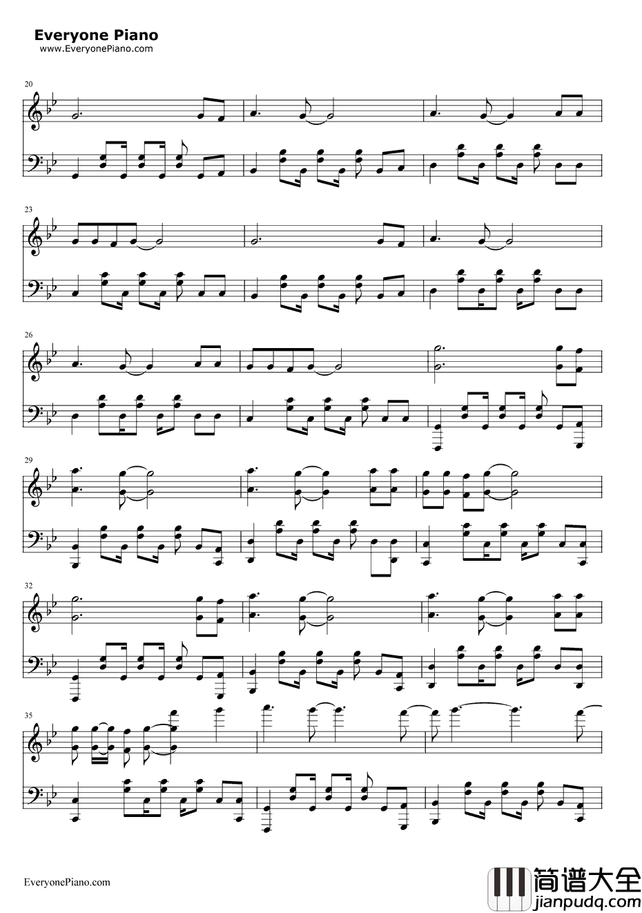 Love_Me_Again钢琴谱_JohnNewman