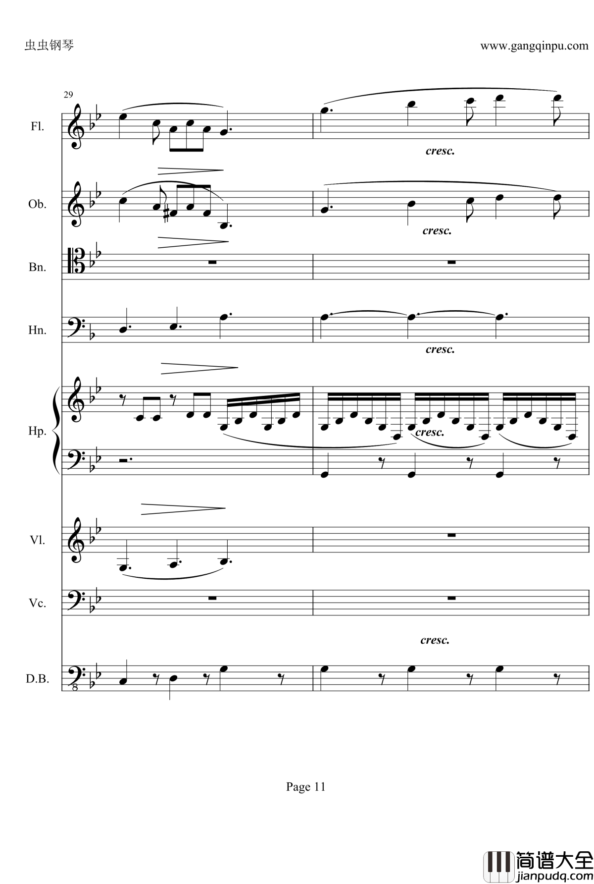 奏鸣曲之交响钢琴谱_第25首_Ⅱ_贝多芬_beethoven