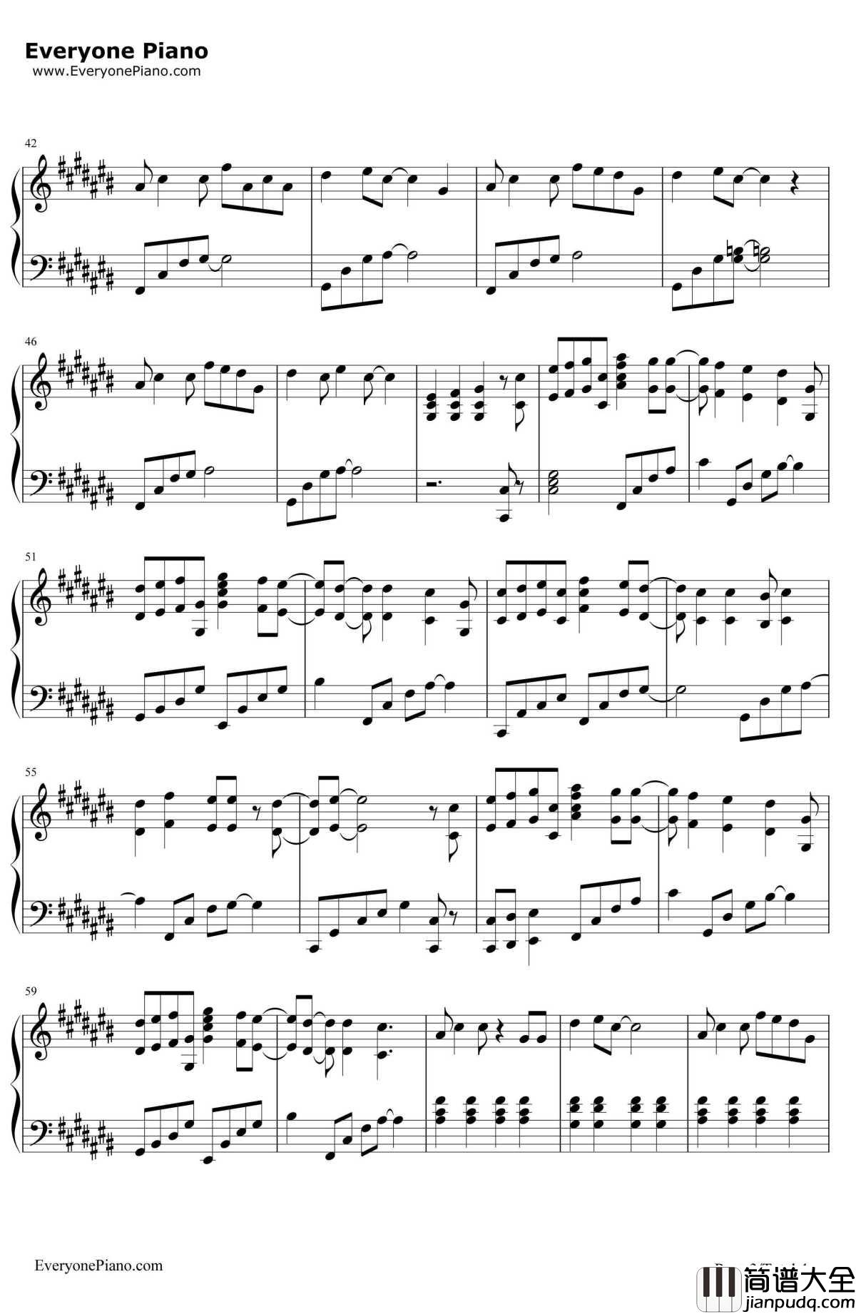 你不知道的事（完整版）钢琴谱_王力宏__恋爱通告_主题曲
