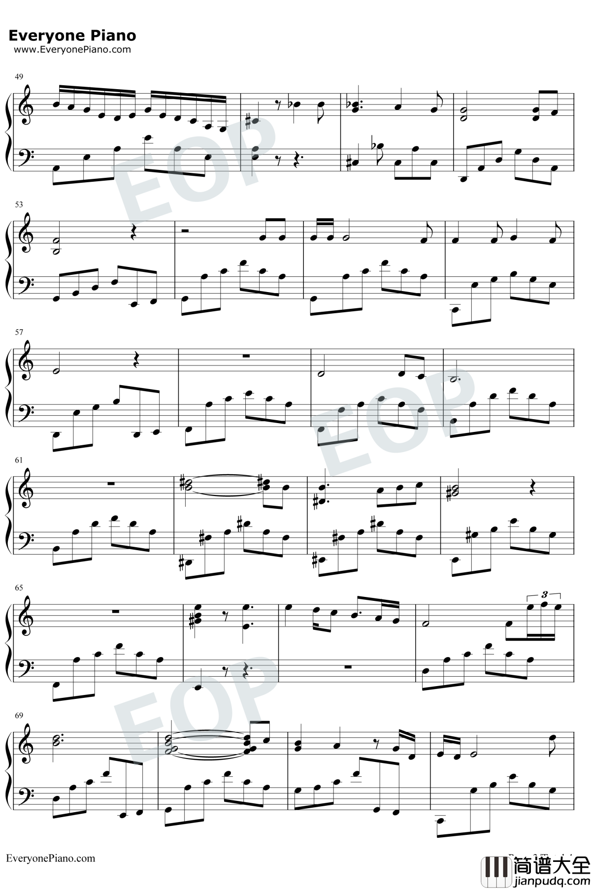 Parisienne_Walkways_钢琴谱_Gary_Moore