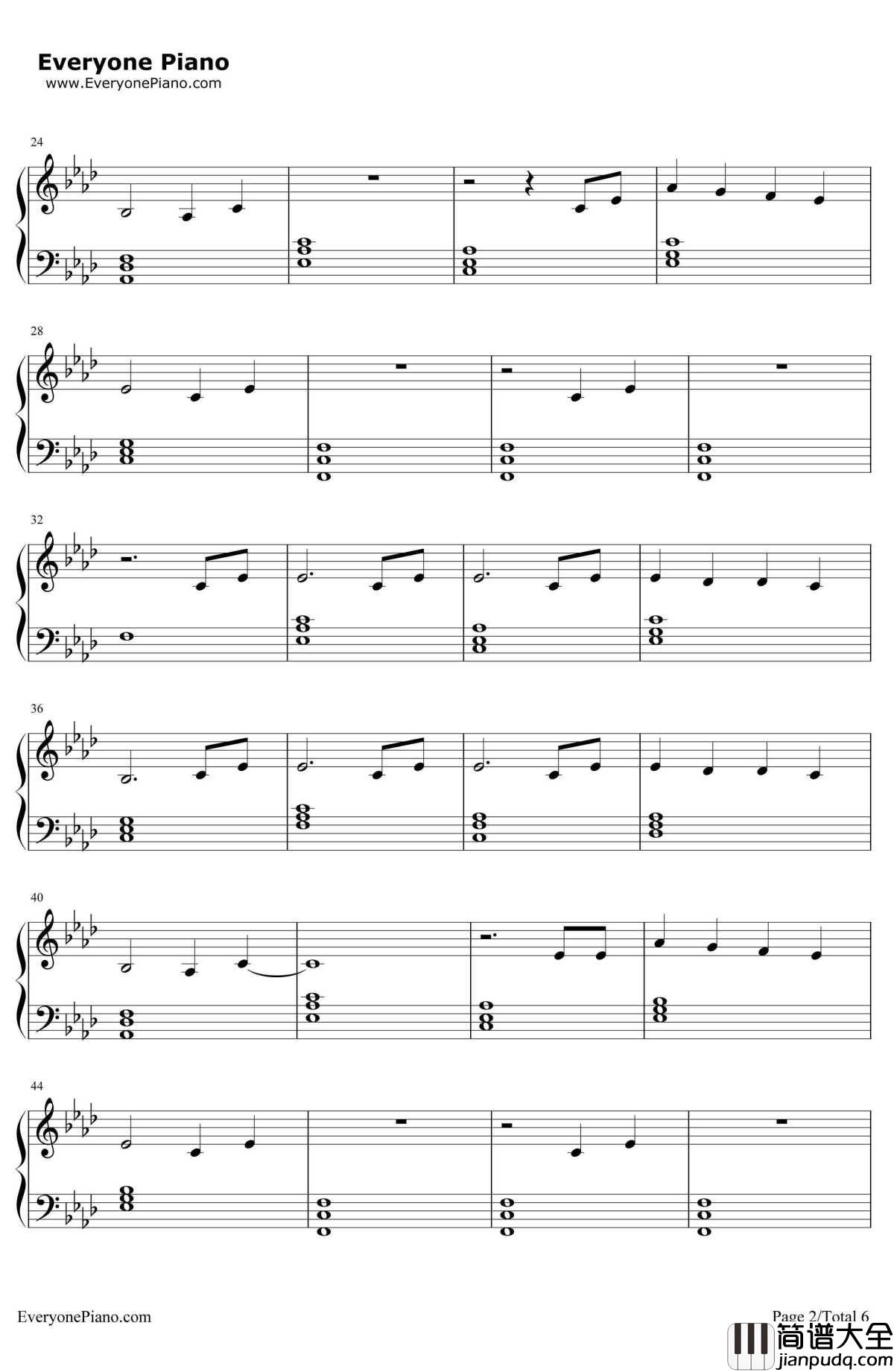 Love_Me_Like_You_Do钢琴谱_EllieGoulding_五十度灰主题曲