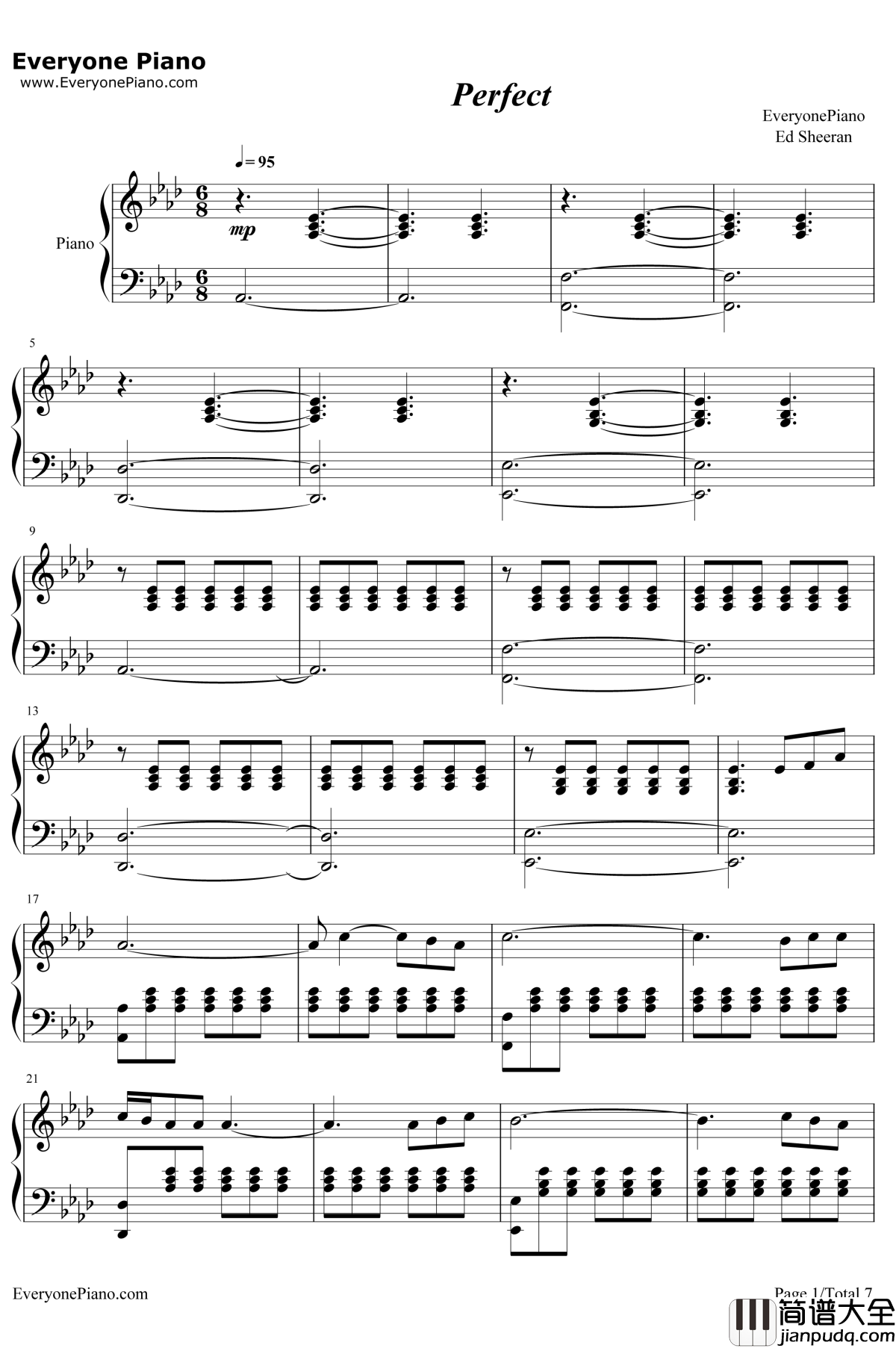Perfect_钢琴谱_Ed_Sheeran