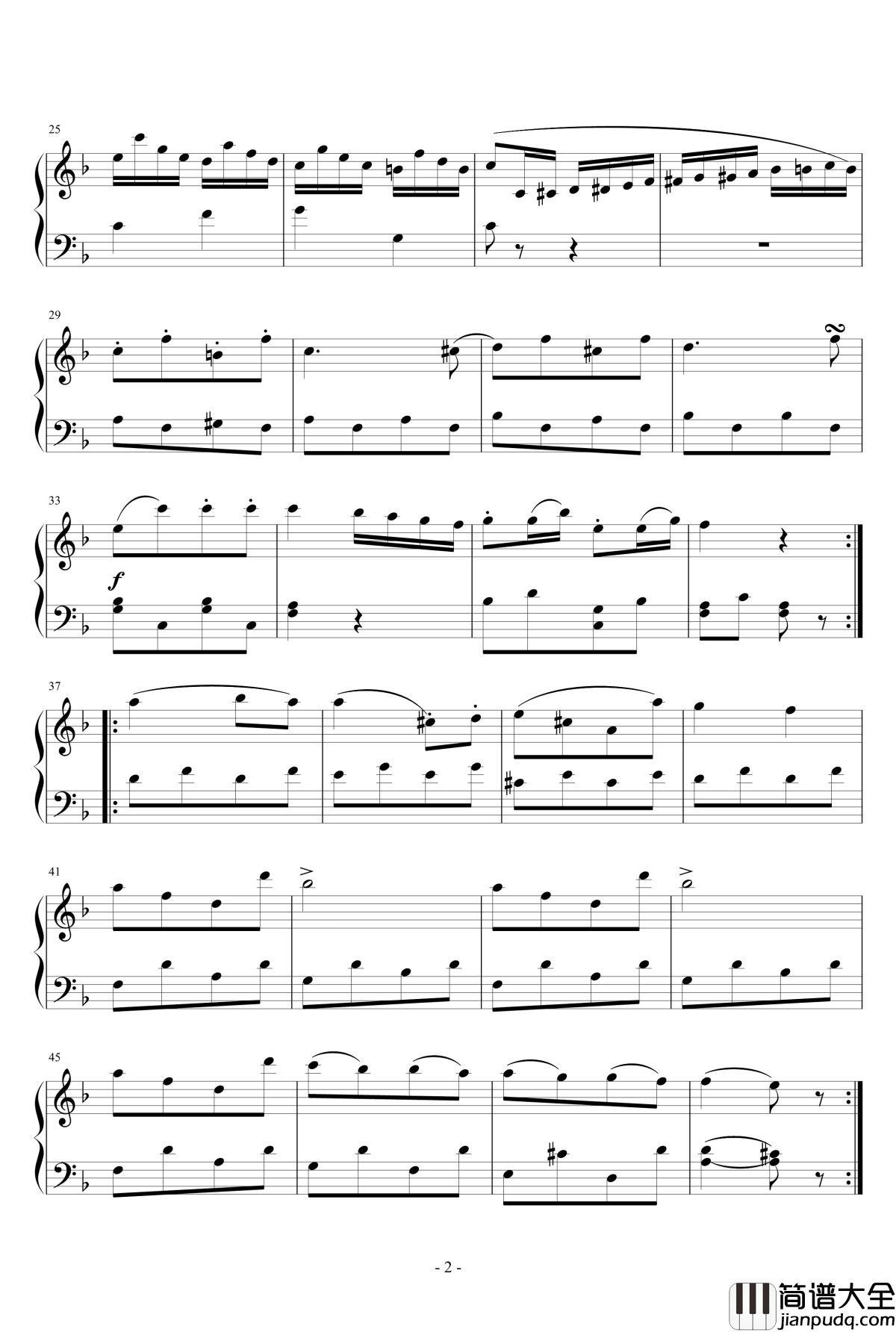 回旋曲钢琴谱_贝多芬_beethoven