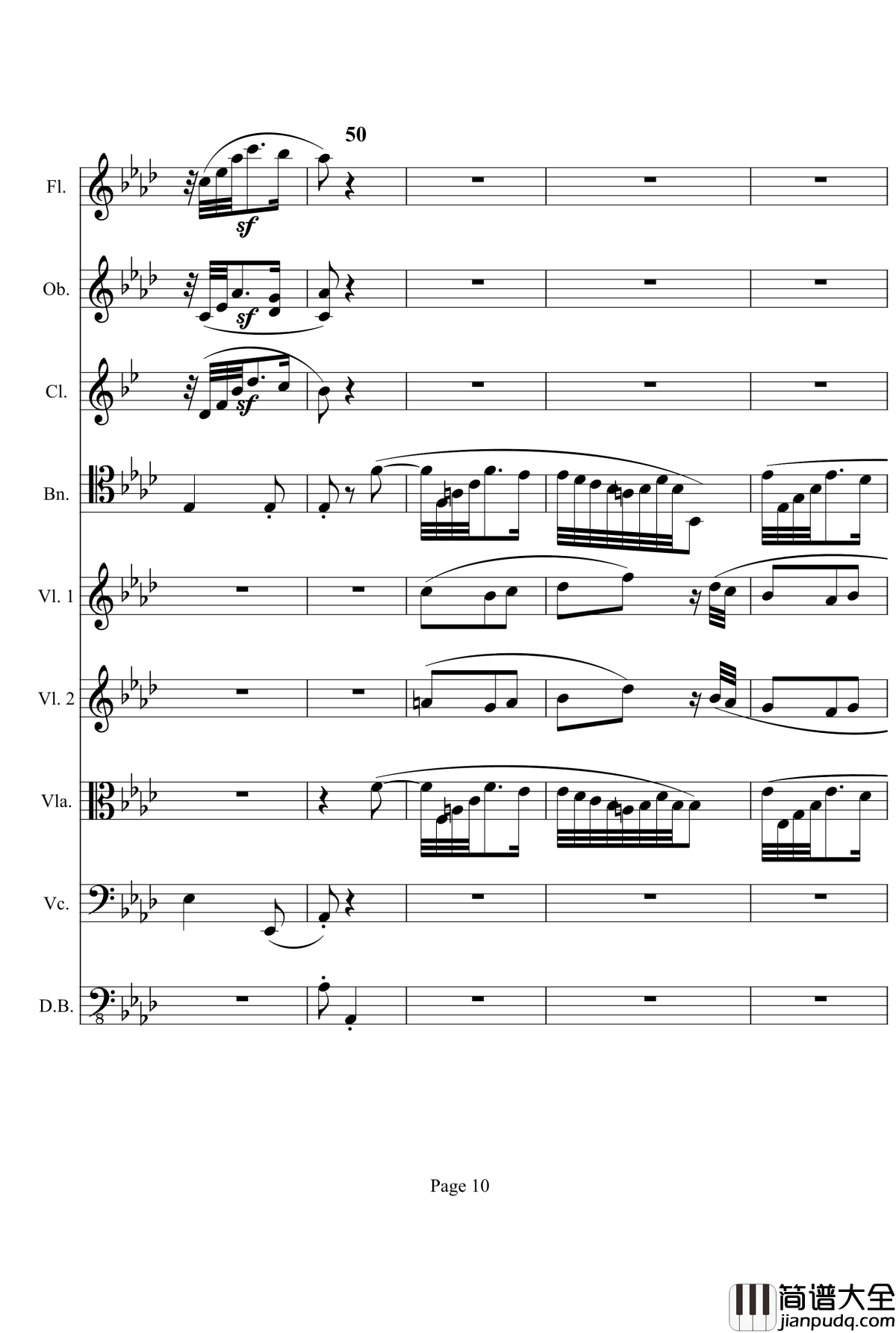 奏鸣曲之交响钢琴谱_第12首_Ⅰ_贝多芬_beethoven