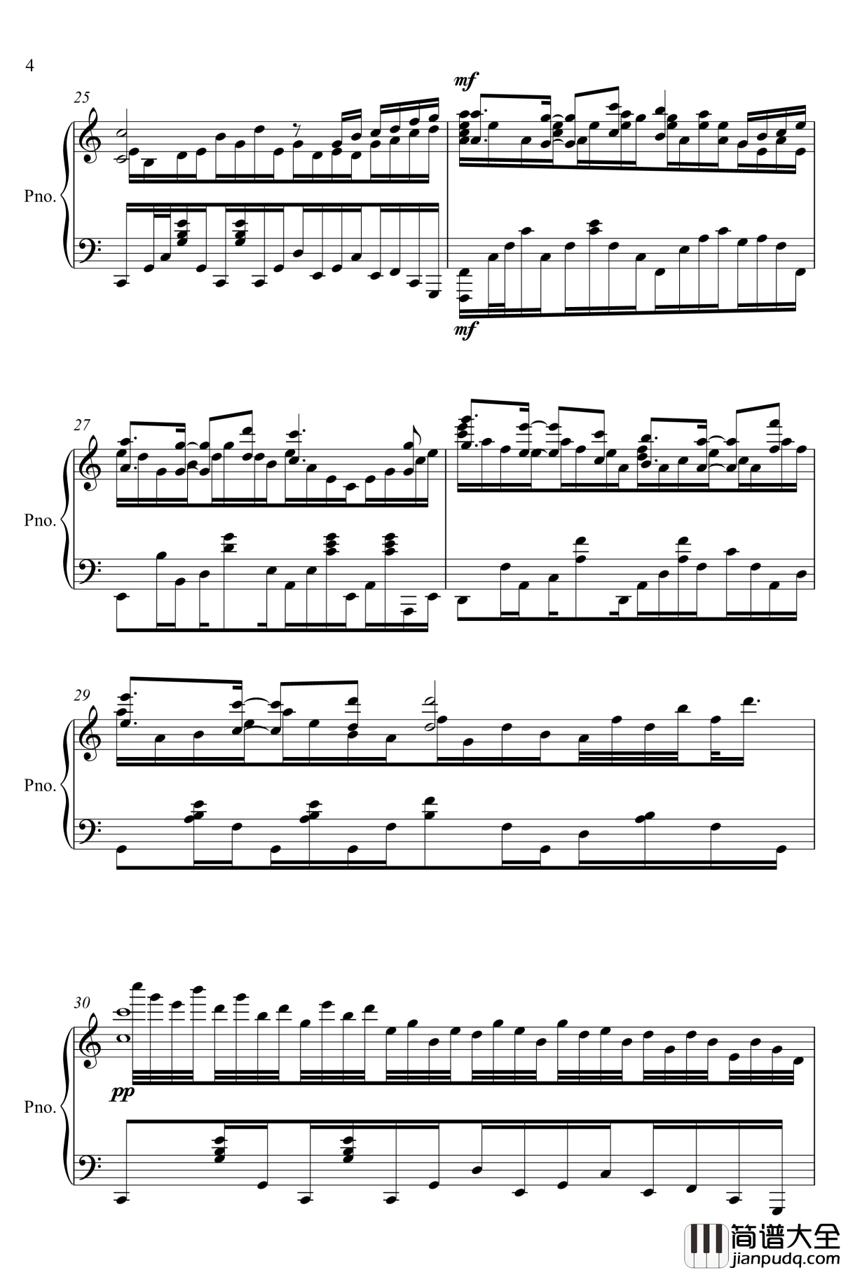 生日快乐钢琴谱_世界名曲