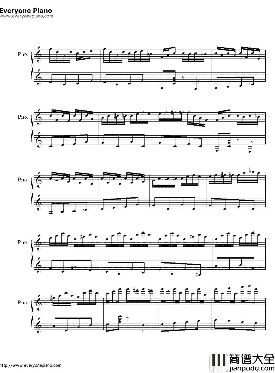 新年钢琴谱_八音盒_八音盒第20首