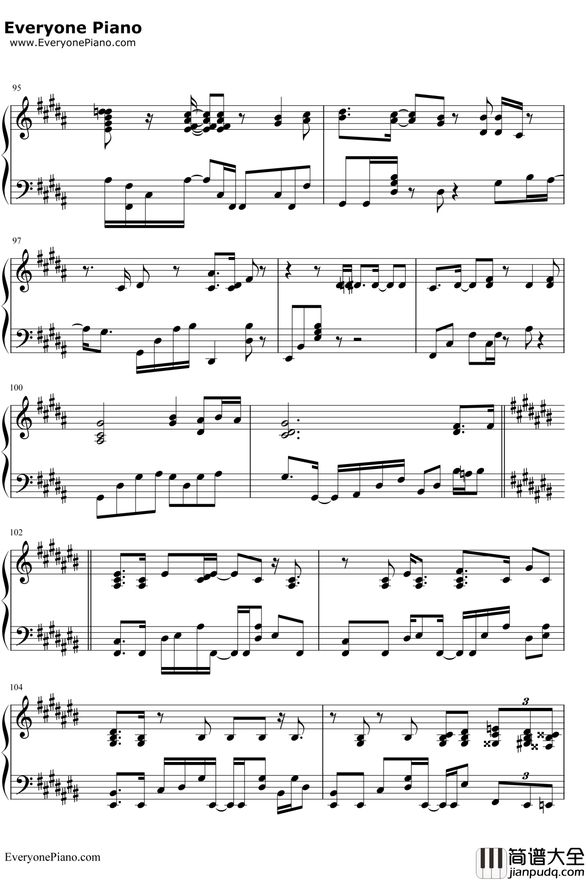 鸟之诗钢琴谱_Lia_动画AIR主题曲