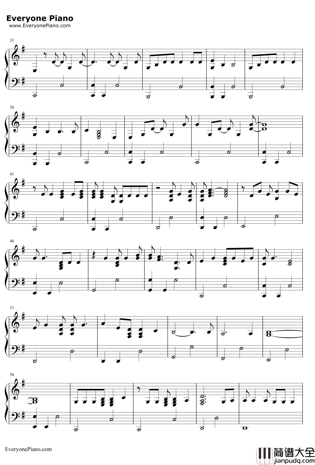 Begin_Again钢琴谱_TaylorSwift