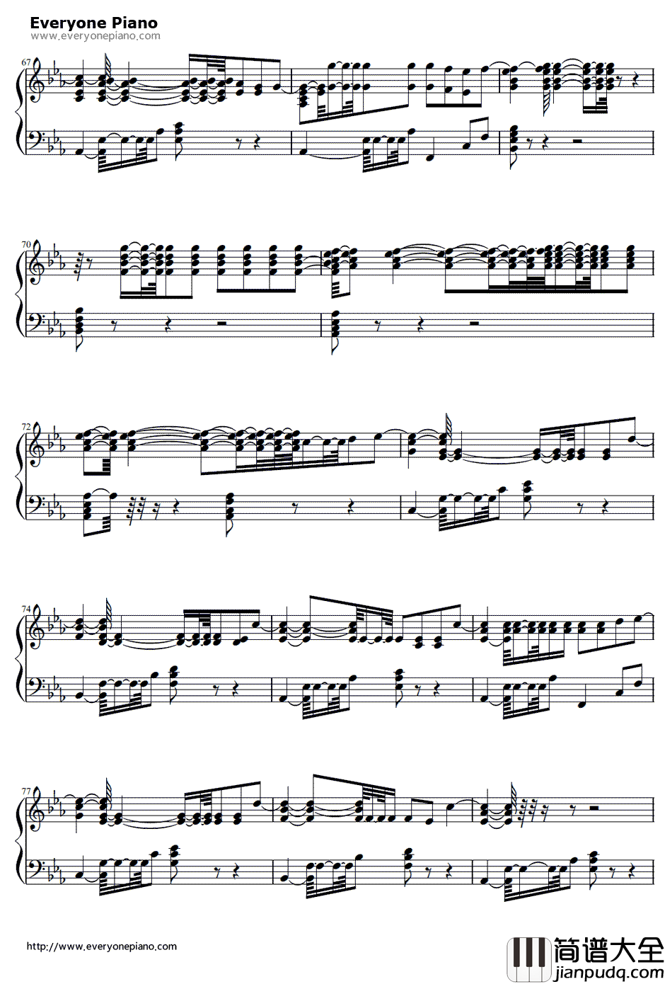 Mirrors钢琴谱_贾斯汀·汀布莱克JustinTimberlake_天王贾斯汀2013最新单曲