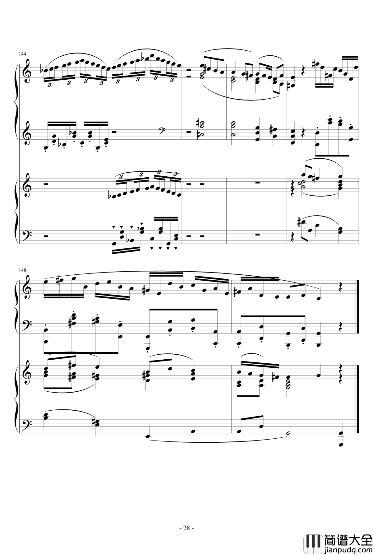小温狂想曲2.12钢琴谱_旅游协奏曲_一个球