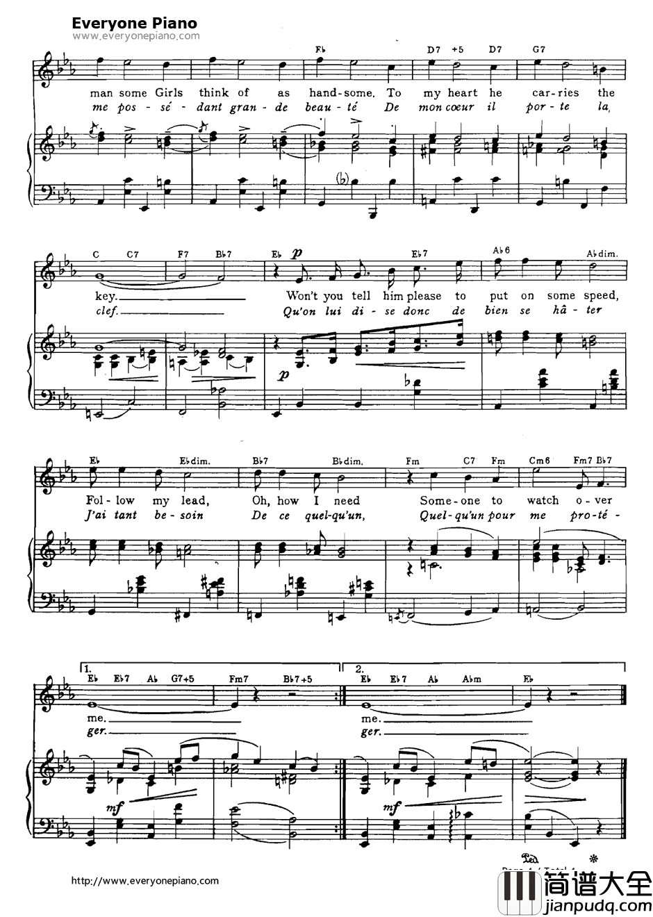 Some_one_to_Watch_Over_Me钢琴谱_GeorgeGershwin
