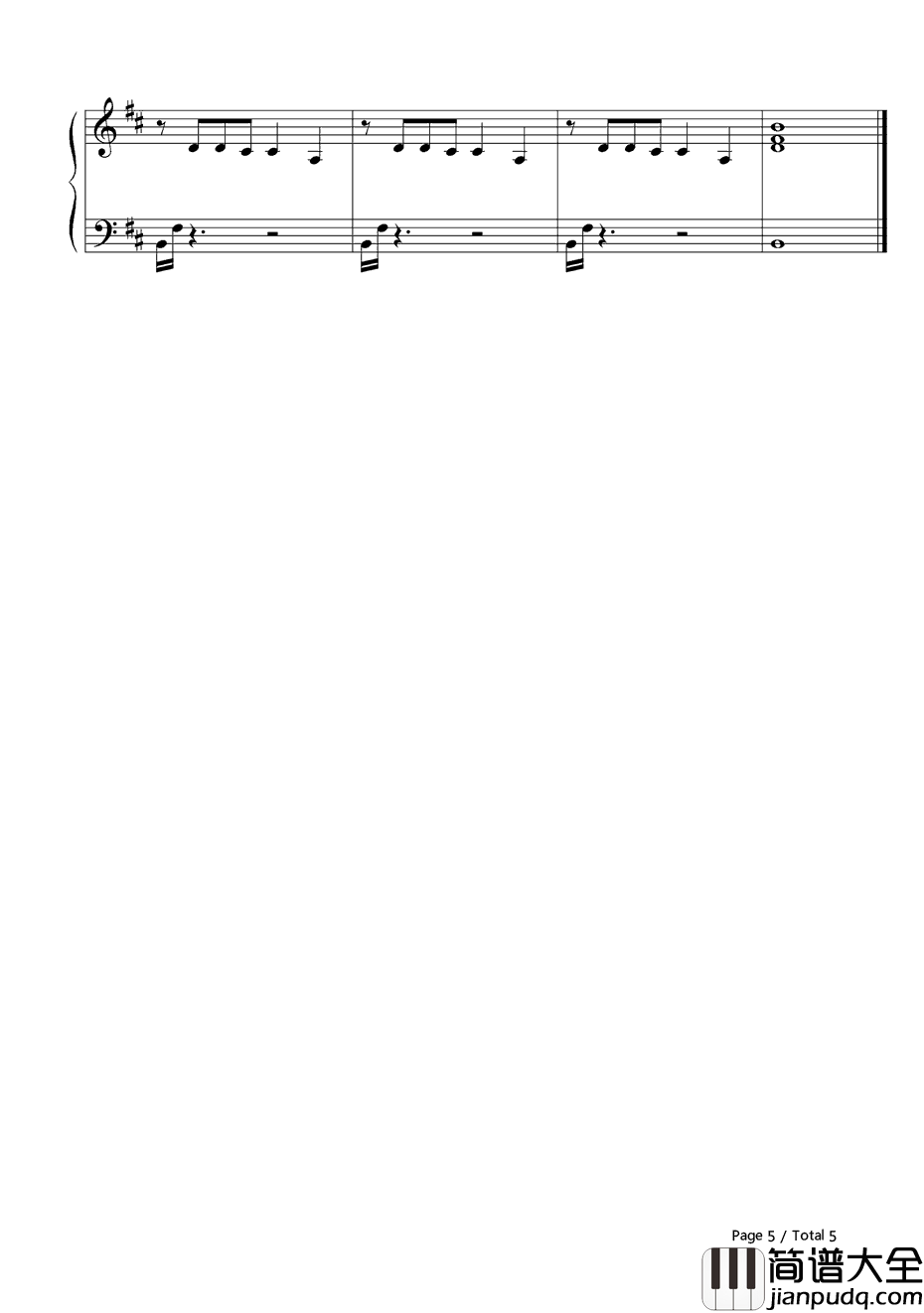 Hello钢琴谱_Evanescence