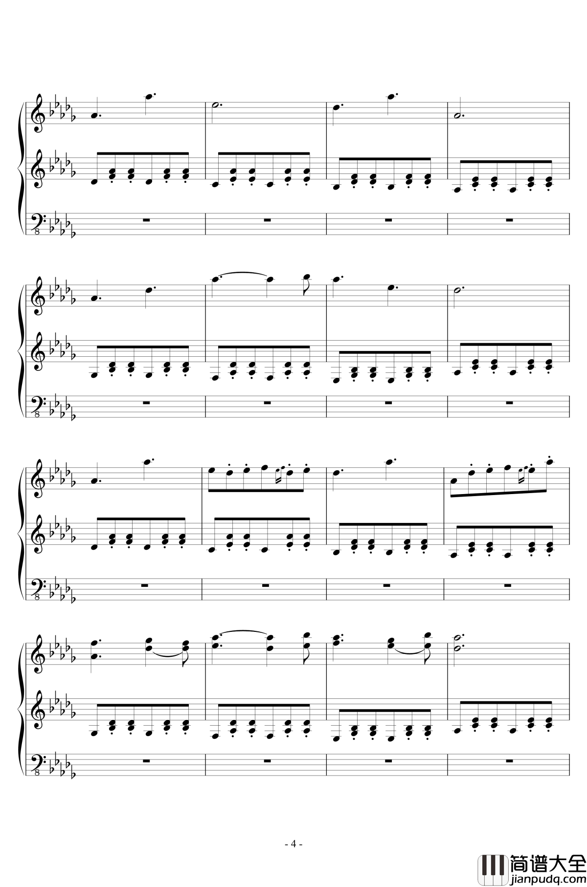 Fallen_Down钢琴谱_Reprise_undertale