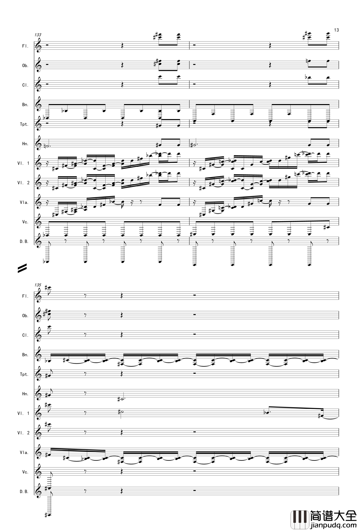 奏鸣曲之交响第14首Ⅲ钢琴谱_贝多芬_beethoven