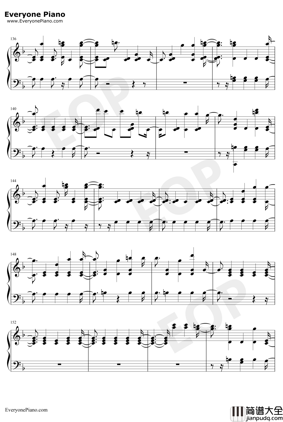 Stand钢琴谱_GeorgeS.Clinton_僵尸高校OST