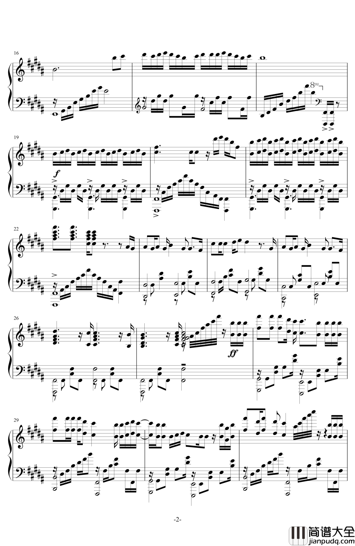 前前前世钢琴谱_你的名字_君の名は