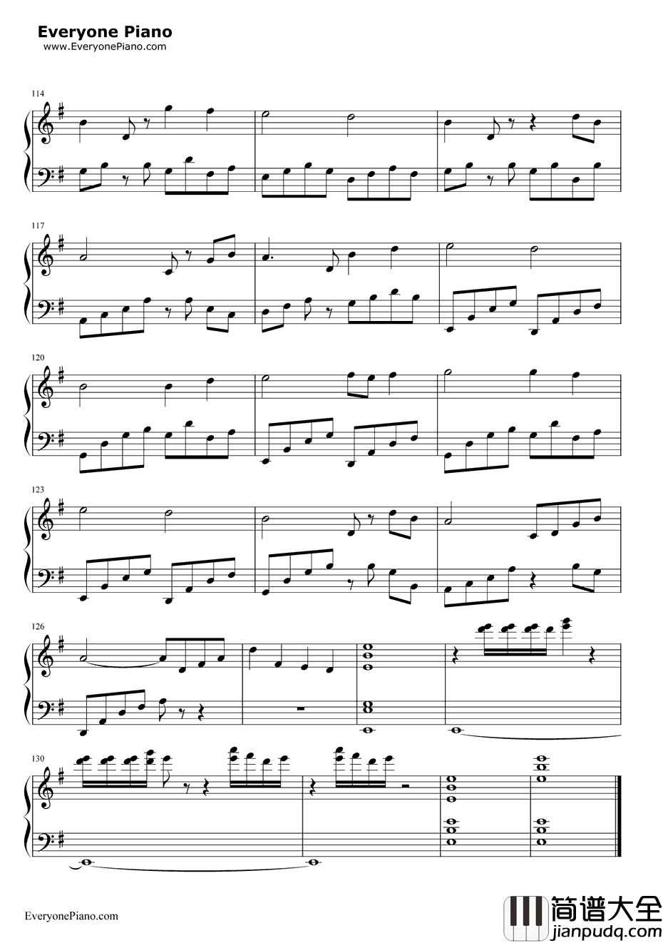 夜莺钢琴谱_雅尼Yanni_Nightingale