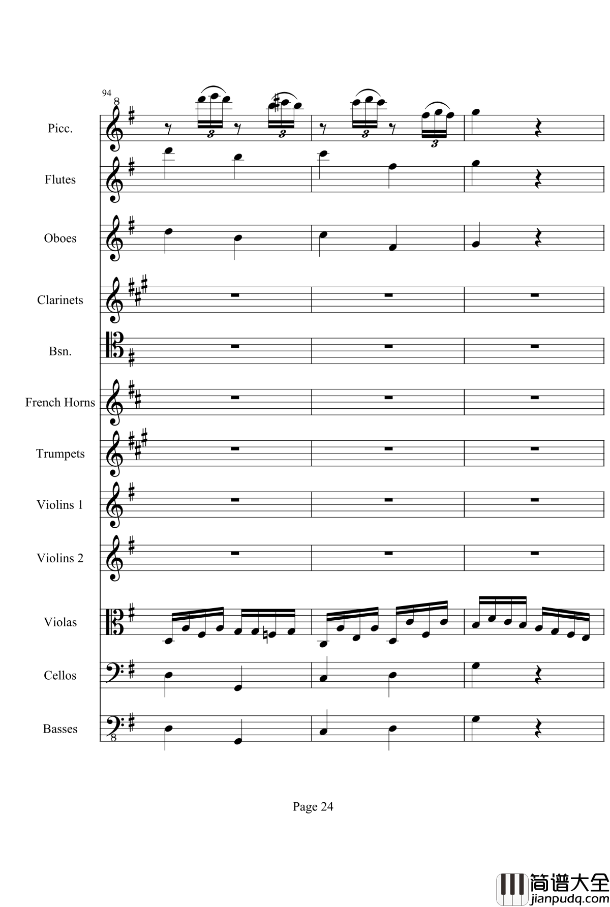 奏鸣曲之交响钢琴谱_第25首_Ⅲ_贝多芬_beethoven
