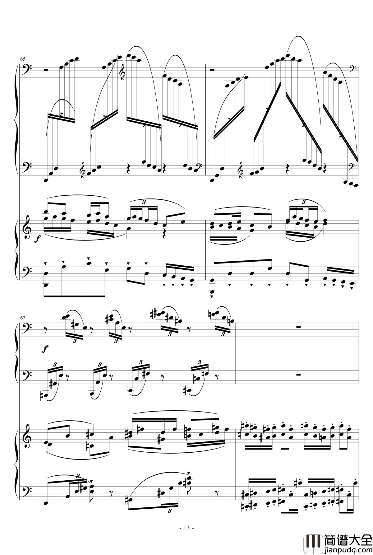 小温狂想曲2.12钢琴谱_旅游协奏曲_一个球