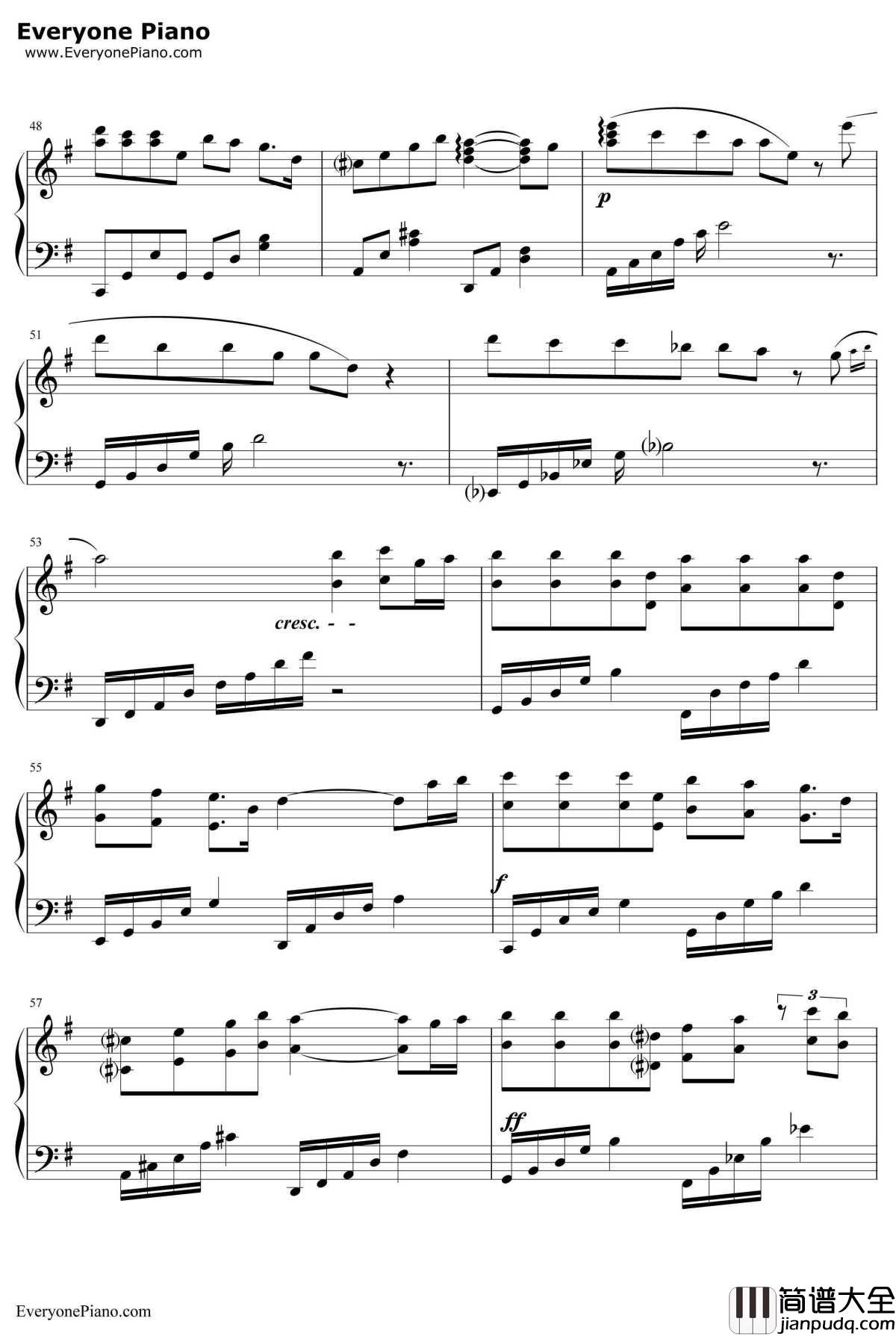 不再见钢琴谱_陈学冬_小时代3：刺金时代主题曲