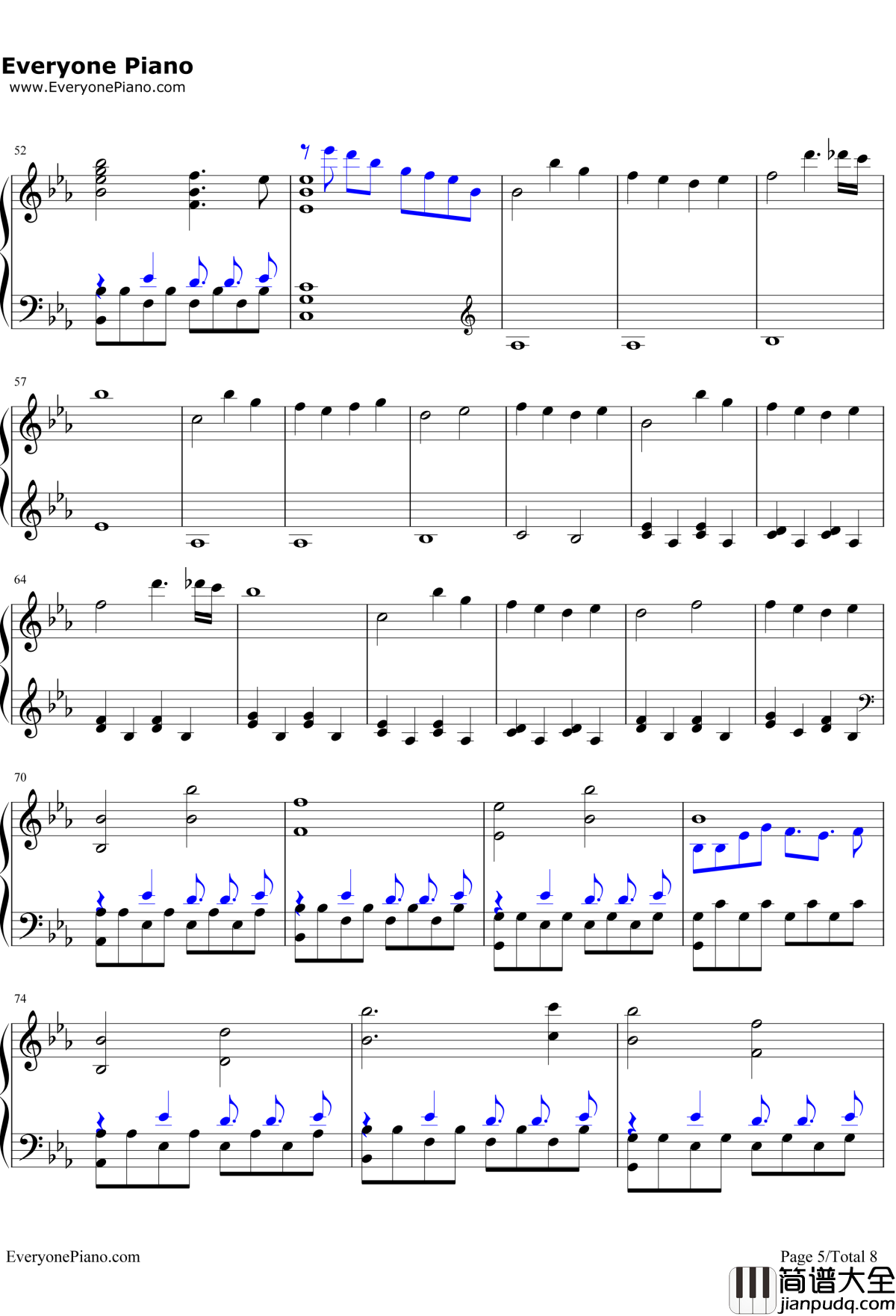 Undertale钢琴谱_TobyFox_UndertaleTheme