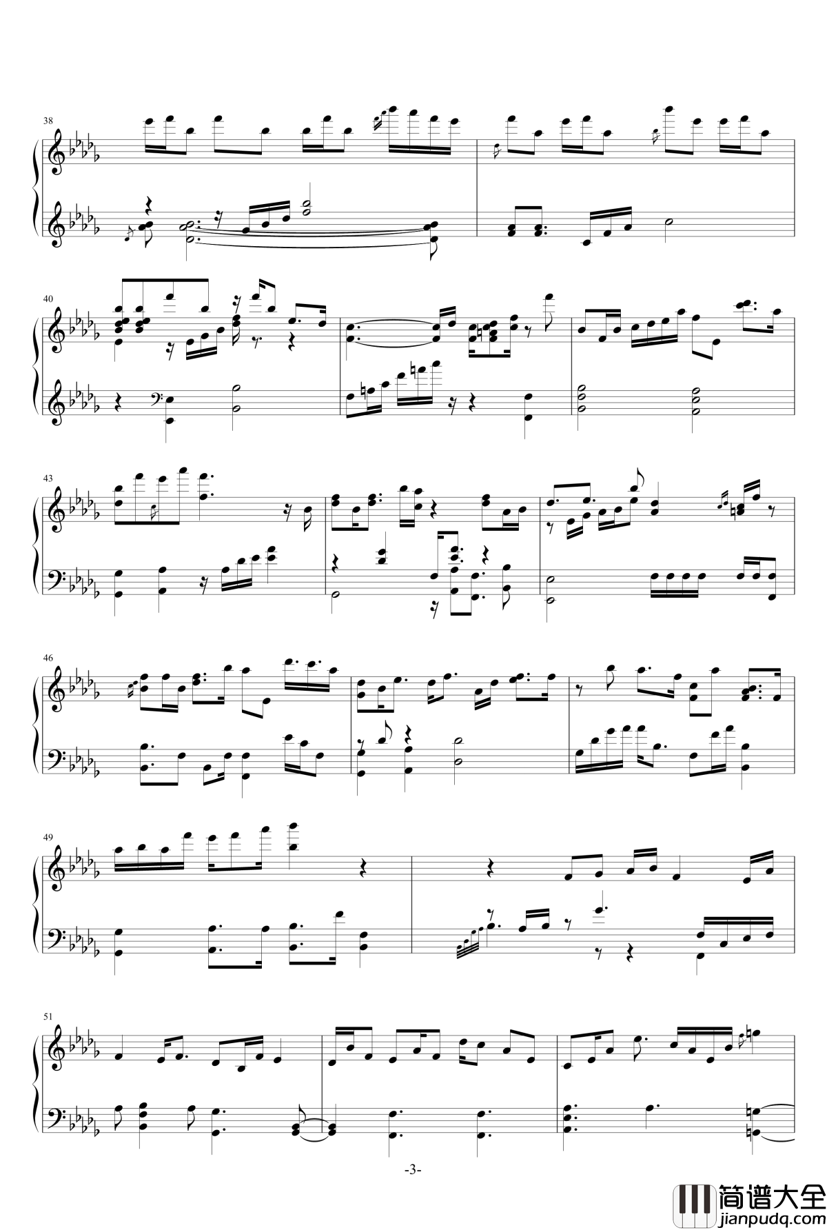 piano_ver钢琴谱_上弦之月_千本樱