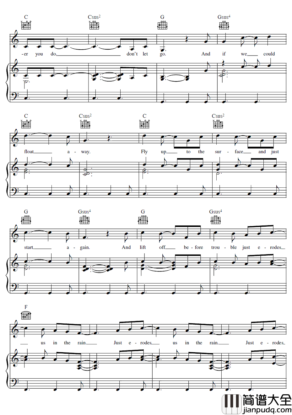 UsAgainsttheWorld钢琴谱_Coldplay