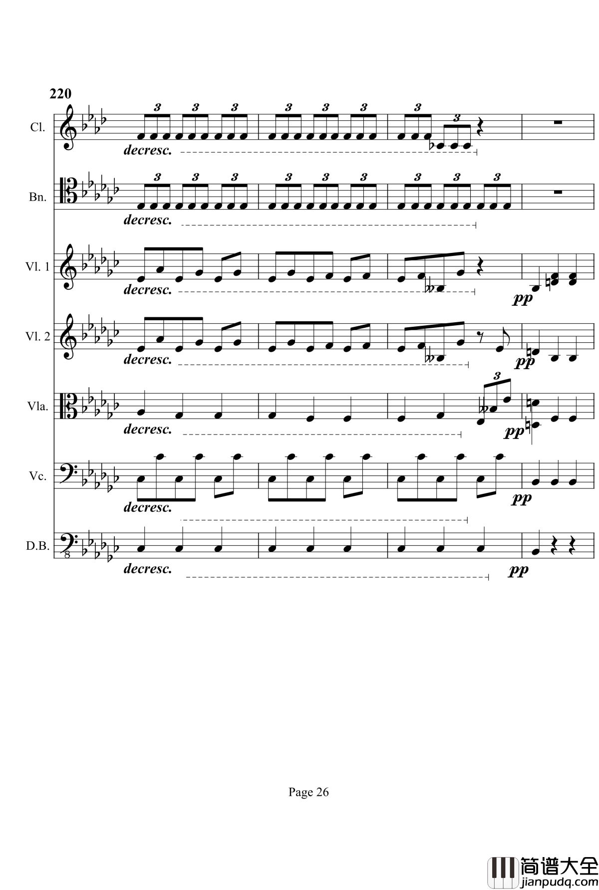 奏鸣曲之交响钢琴谱_第4首_Ⅲ_贝多芬_beethoven