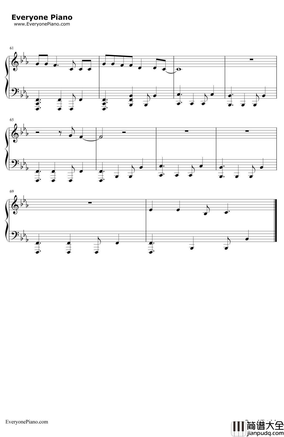 Scars钢琴谱_Tove_Lo__分歧者3：效忠者(上)_主题曲