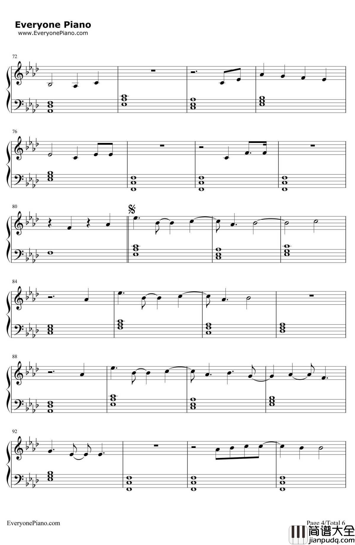 Love_Me_Like_You_Do钢琴谱_EllieGoulding_五十度灰主题曲
