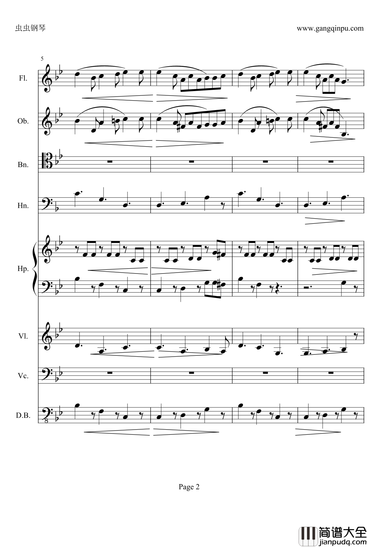 奏鸣曲之交响钢琴谱_第25首_Ⅱ_贝多芬_beethoven