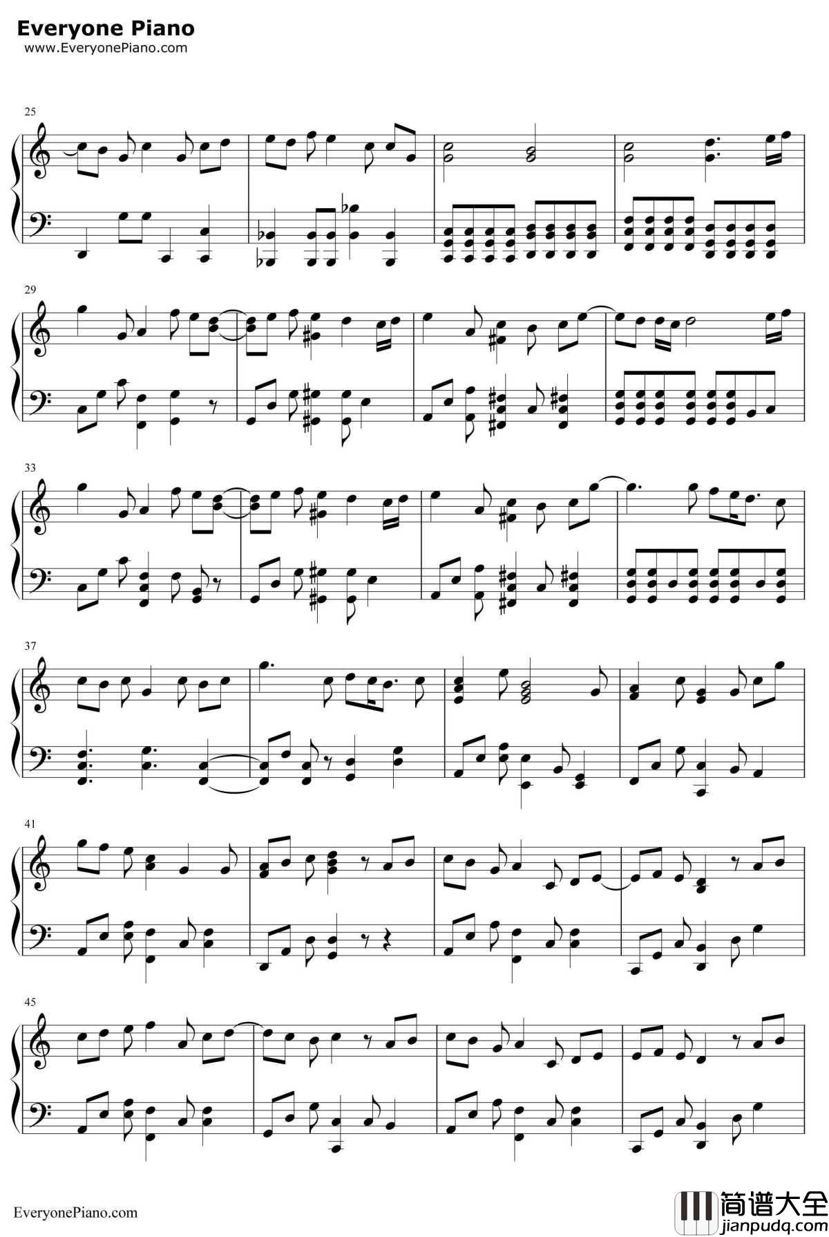 果てない空钢琴谱_岚_打工仔买房记主题曲