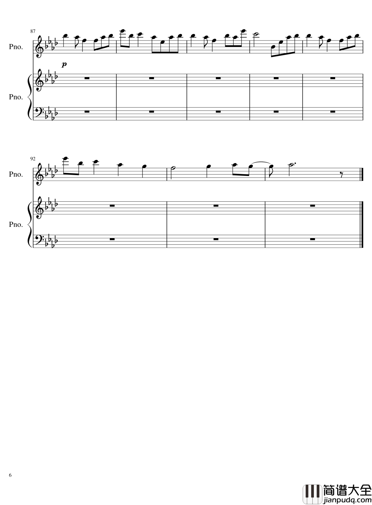 团子大家族钢琴谱_重制版___Clannad_OST_Clannad