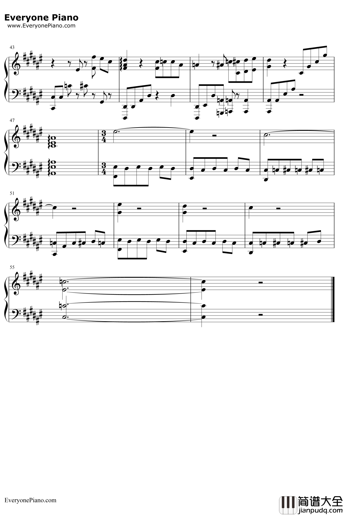 Goodbye_World钢琴谱_JangYoung_gyu_釜山行插曲