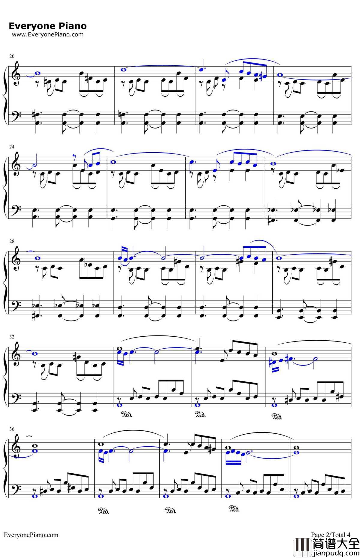 自由探戈钢琴谱_皮亚佐拉（AstorPiazzolla）_Libertango_皮亚佐拉