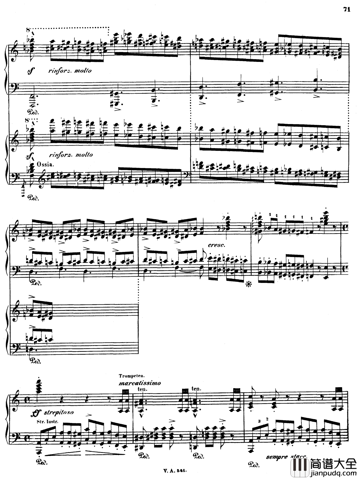 第三交响诗前奏曲钢琴谱_李斯特