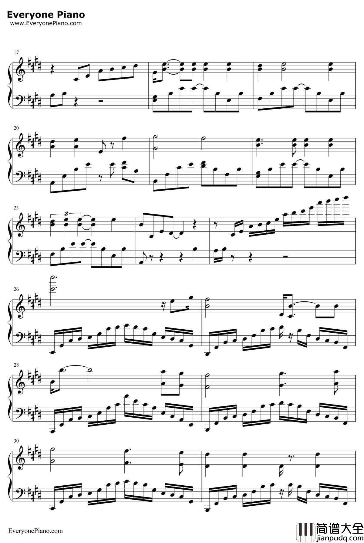我心永恒钢琴谱_席琳·迪翁_完美版_泰坦尼克号主题曲