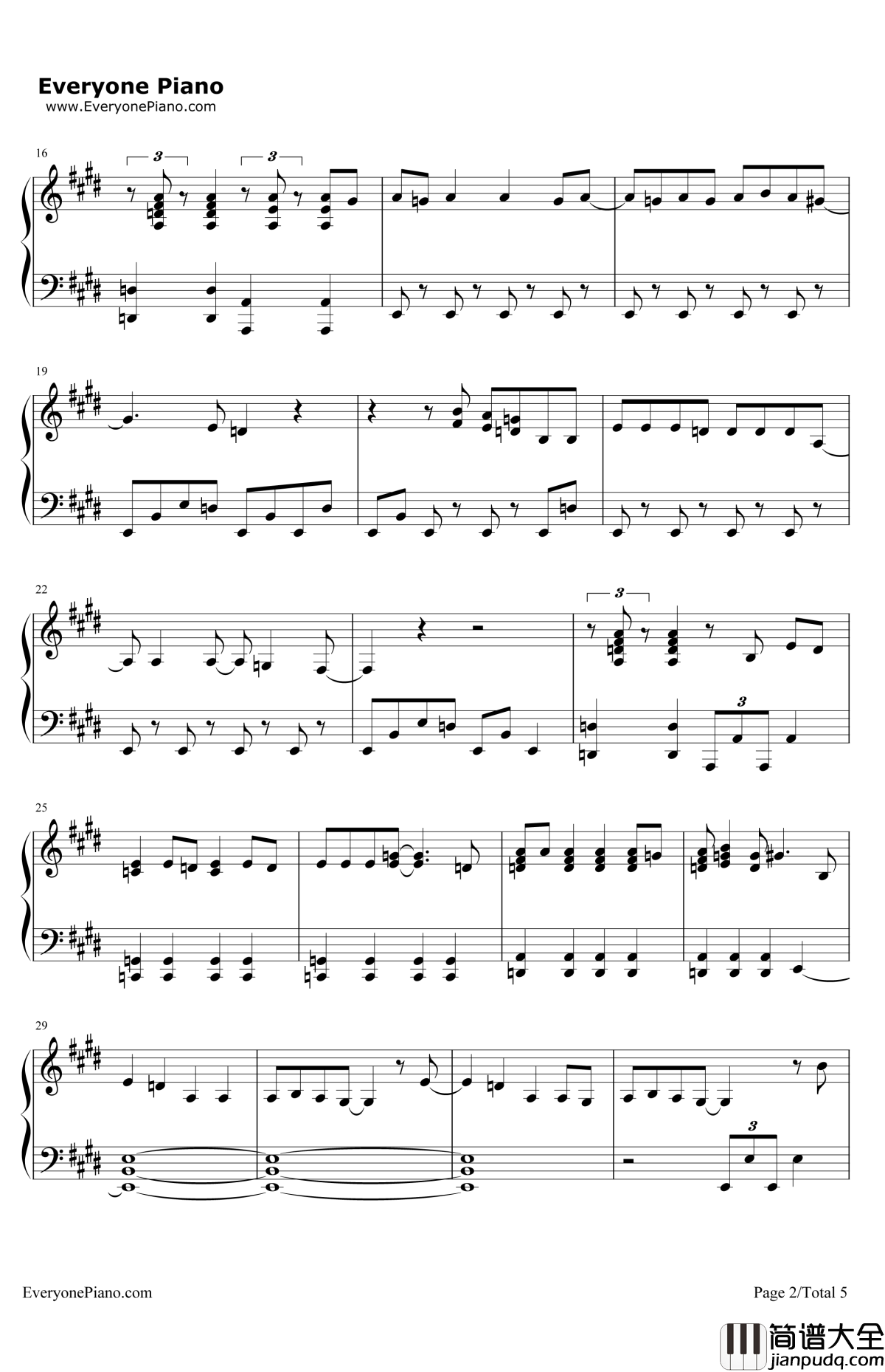 Party钢琴谱_DemiLovato