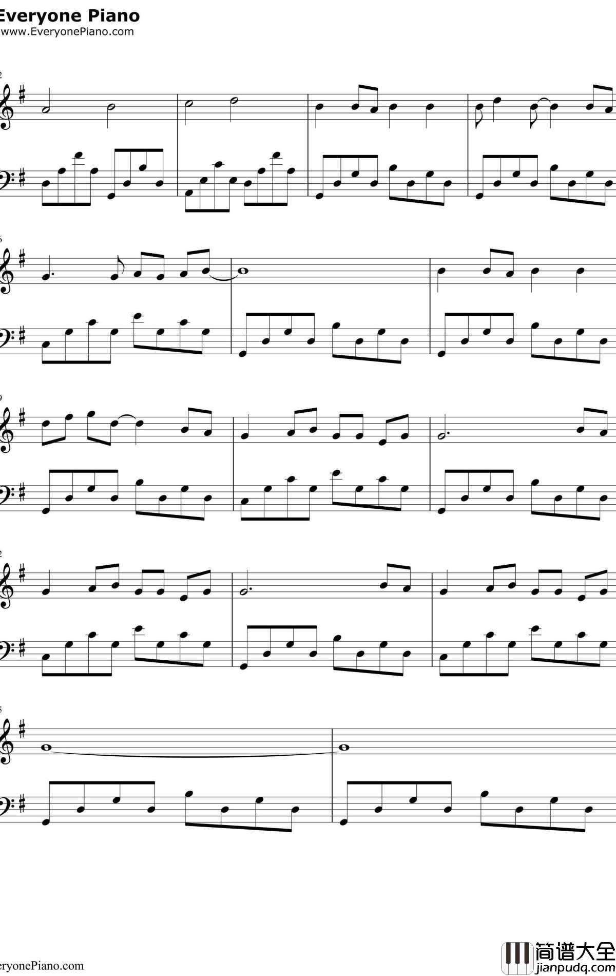 外面钢琴谱_周迅_如果爱插曲